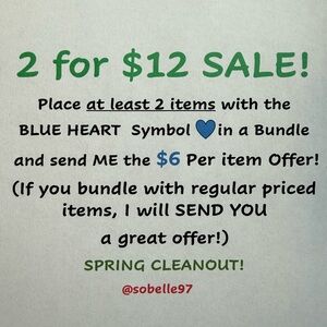 2 for $12 SALE! Promotional